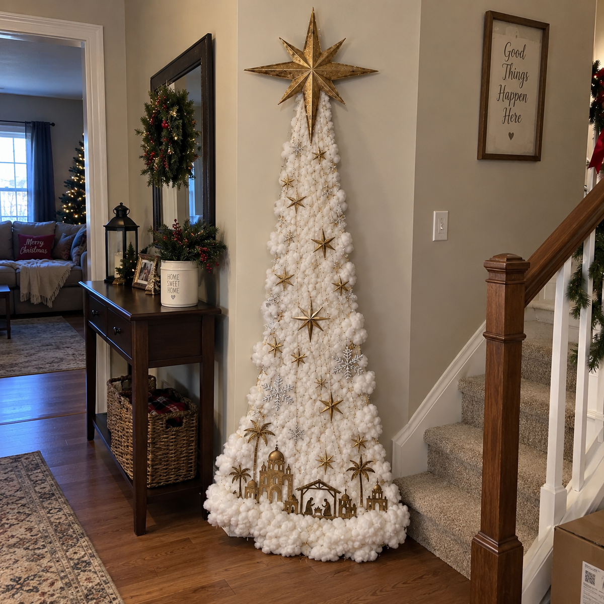 β¨ Turn Any Wall Into Christmas Magic β Create a Warm, Cozy Holiday Glow in Seconds! π
